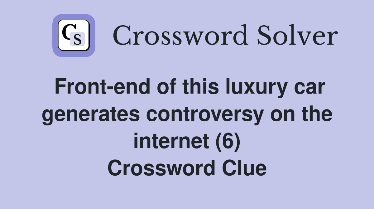 Frontend of this luxury car generates controversy on the (6